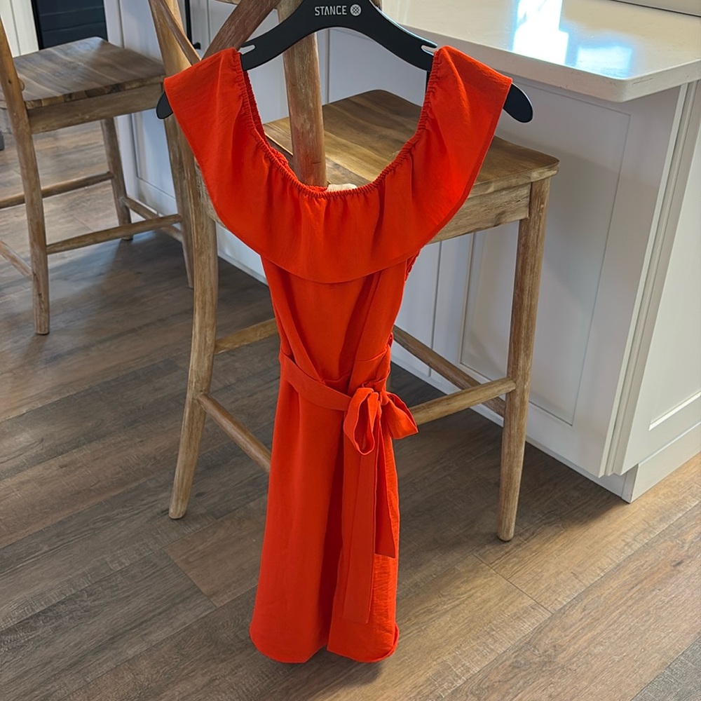 Red orange dress medium